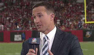 drew brees makes his nbc debut, internet amazed by his new hair
